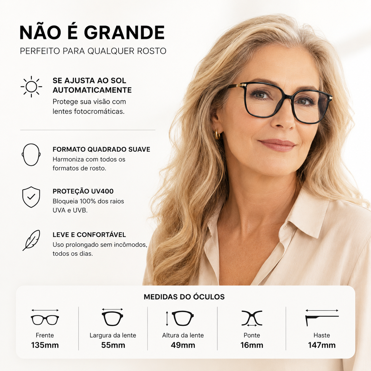 Pague 1 Leve 2 | Óculos Multifocal Diamond Life + Brinde